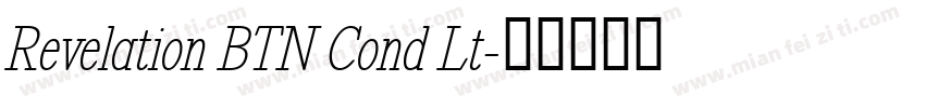 Revelation BTN Cond Lt字体转换